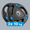 Obciążenie żeliwne olimpijskie gumowane zestaw 2x10kg, otwór 51mm , REBEL ACTIVE